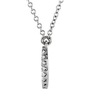 Platinum .08 CTW Natural Diamond Horseshoe 16" Necklace