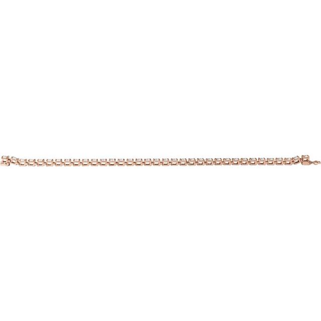 14K Rose 10 1/2 CTW Lab-Grown Diamond Line 7" Bracelet