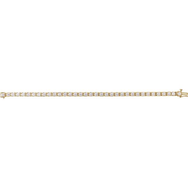 14K Yellow 7 CTW Lab-Grown Diamond Link 7 1/4" Bracelet