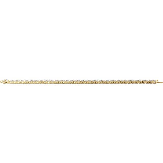 14K Yellow 7 CTW Lab-Grown Diamond Link 7 1/4" Bracelet
