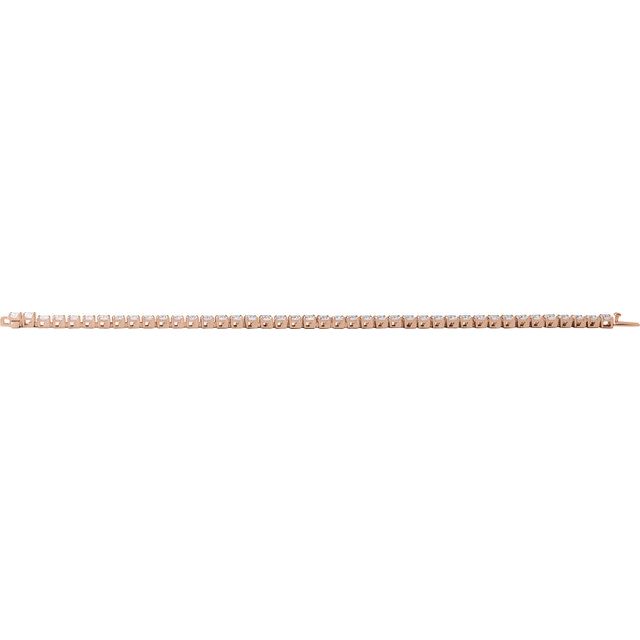 14K Rose 7 CTW Lab-Grown Diamond Link 7 1/4" Bracelet