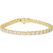 14K Yellow 7 CTW Lab-Grown Diamond Link 7 1/4" Bracelet