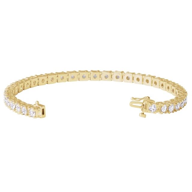 14K Yellow 7 CTW Lab-Grown Diamond Link 7 1/4" Bracelet