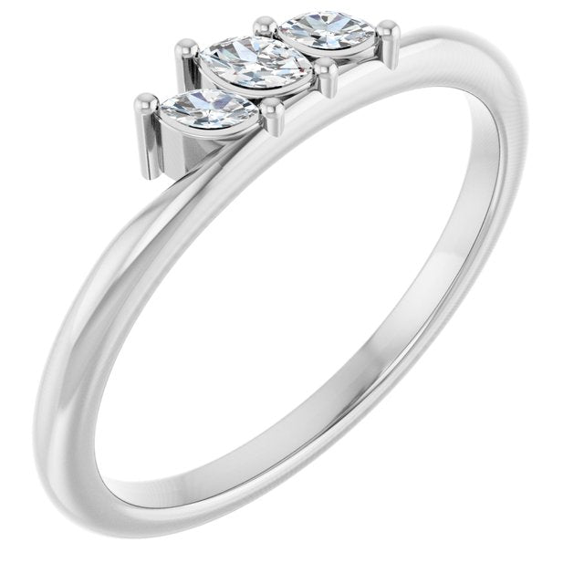 Sterling Silver 1/8 CTW Natural Diamond Ring