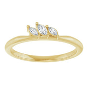 14K Yellow 1/8 CTW Natural Diamond Ring