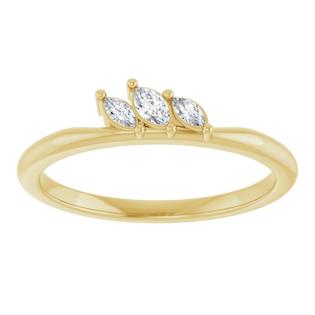 14K Yellow 1/8 CTW Natural Diamond Ring