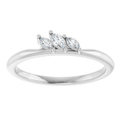 Sterling Silver 1/8 CTW Natural Diamond Ring