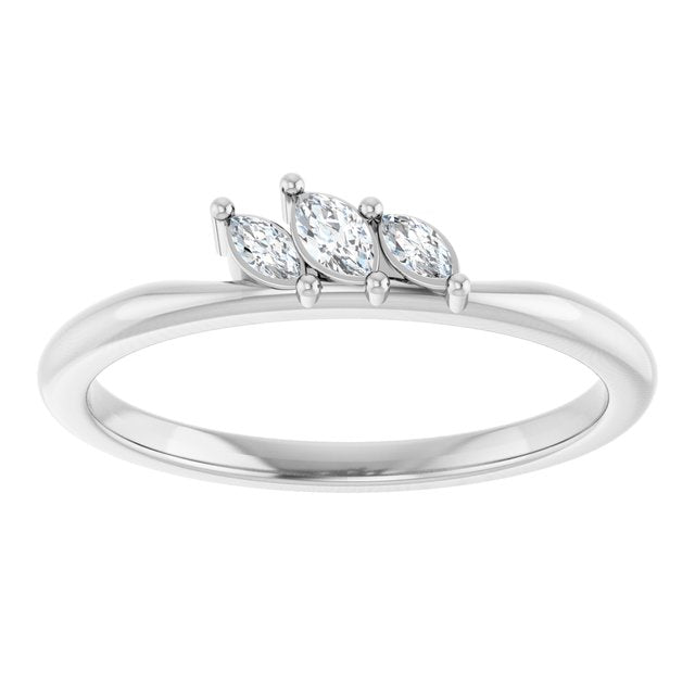 Sterling Silver 1/8 CTW Natural Diamond Ring