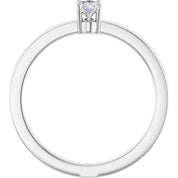 Sterling Silver 1/6 CT Natural Diamond Ring