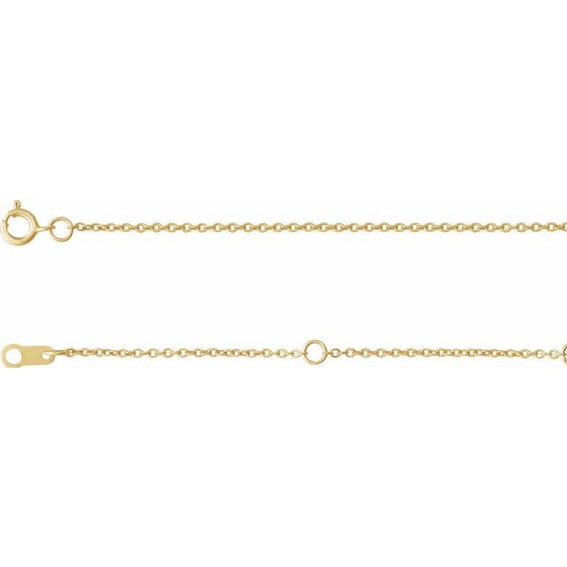 14K Yellow Gold-Filled Ultra-Lightweight Cable Chain CH1252