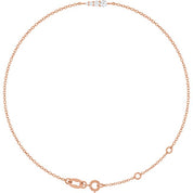 14K Rose 1/10 Natural Diamond Graduated 6 1/2-7 1/2" Bracelet