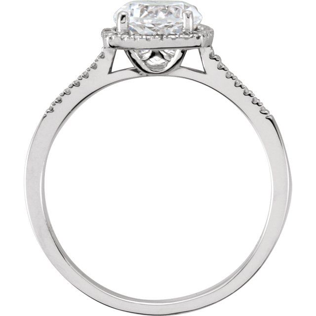 Sterling Silver Lab-Grown White Sapphire & .01 CTW Natural Diamond Ring