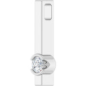 Sterling Silver 1/10 CTW Natural Diamond Bar Pendant