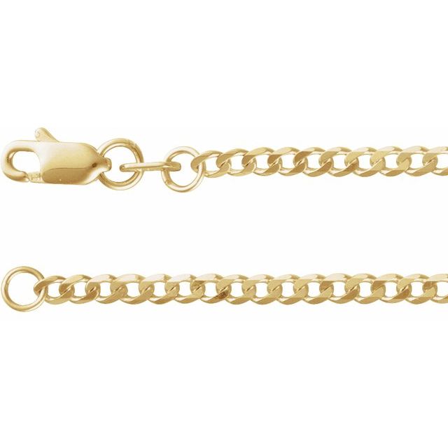 14K Yellow 1.95 mm Curb 20" Chain