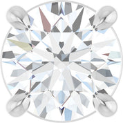 14K White 5.5 mm Natural White Sapphire Pendant