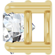 14K Yellow 5.5 mm Natural White Sapphire Pendant