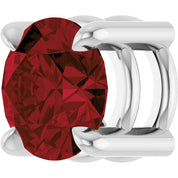 14K White 5.5 mm Natural Mozambique Garnet Pendant