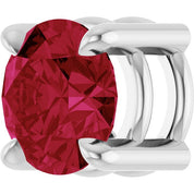 Sterling Silver 5.5 mm Lab-Grown Ruby Pendant