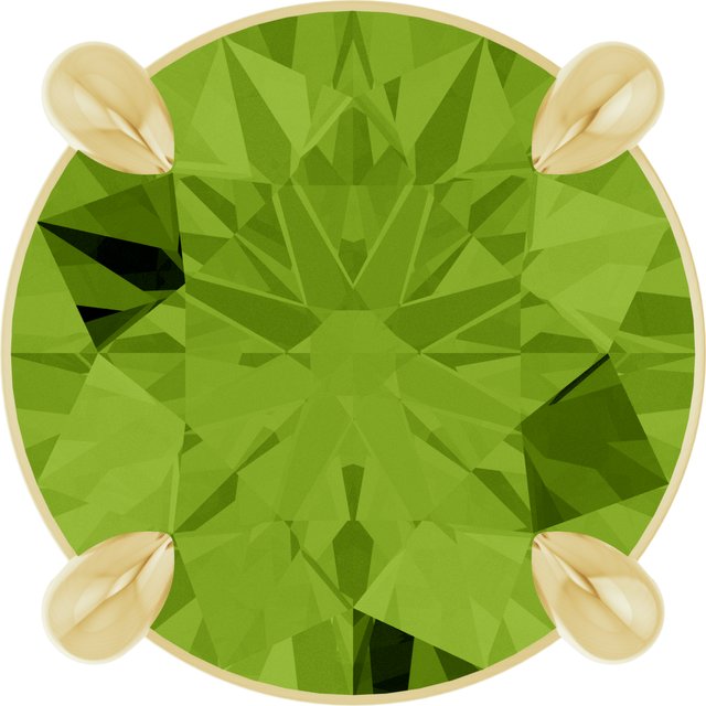14K Yellow 6.5 mm Natural Peridot Pendant