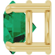 14K Yellow 6.5 mm Lab-Grown Emerald Pendant