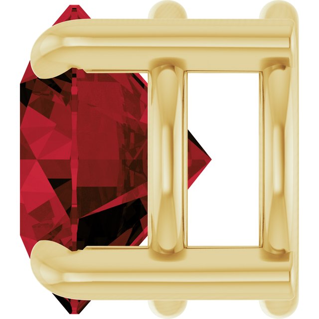 14K Yellow 6.5 mm Natural Mozambique Garnet Pendant