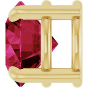 14K Yellow 6.5 mm Lab-Grown Ruby Pendant