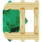 14K Yellow 7 mm Lab-Grown Emerald Pendant