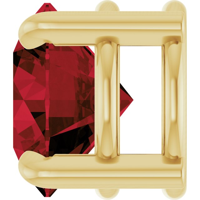 14K Yellow 7 mm Natural Mozambique Garnet Pendant