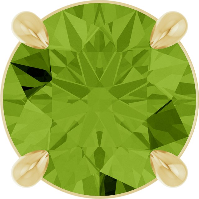 14K Yellow 7 mm Natural Peridot Pendant