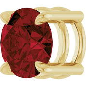 14K Yellow 7 mm Natural Mozambique Garnet Pendant