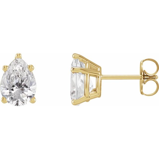 14K Yellow Gold 1 CTW Lab-Grown Diamond Earrings - LG610