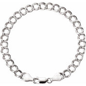 Sterling Silver 4.5 mm Hollow Curb 7" Chain
