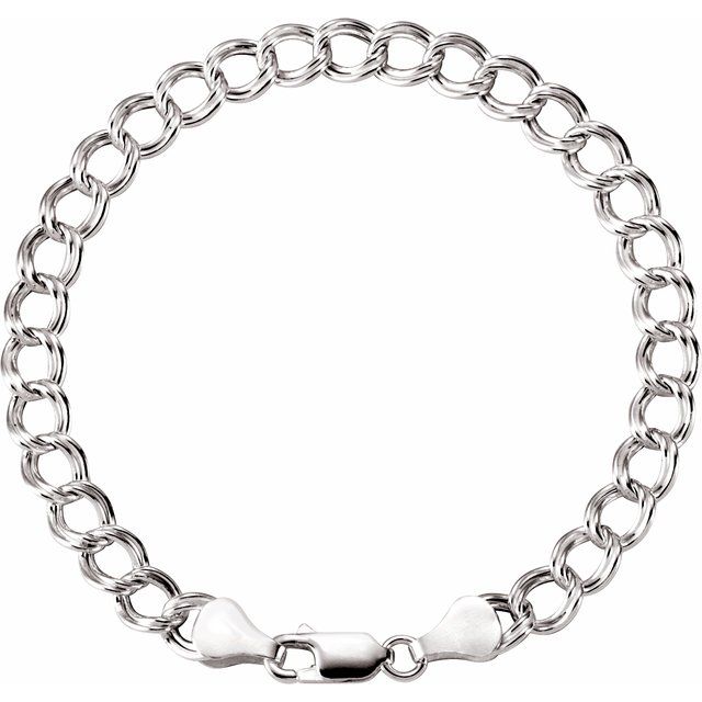 Sterling Silver 4.5 mm Hollow Curb 7" Chain