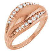 14K Rose 1/5 CTW Natural Diamond Ring