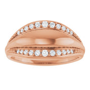 14K Rose 1/5 CTW Natural Diamond Ring