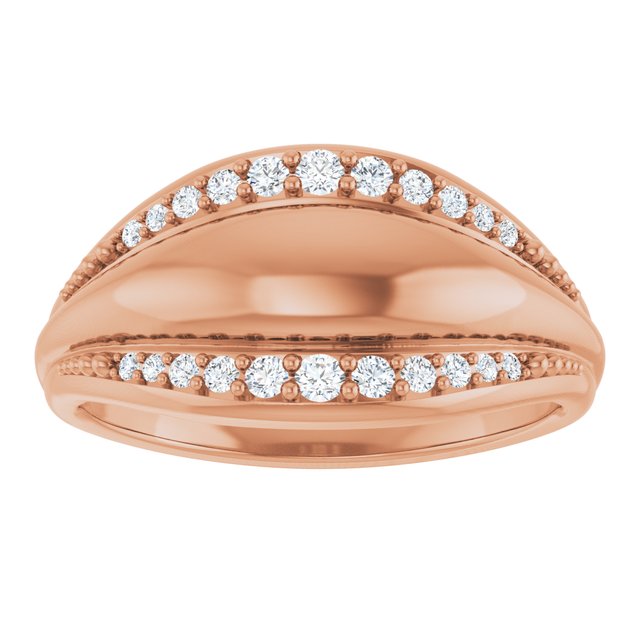 14K Rose 1/5 CTW Natural Diamond Ring
