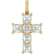 10K Yellow 1 CTW Lab-Grown Diamond Pendant