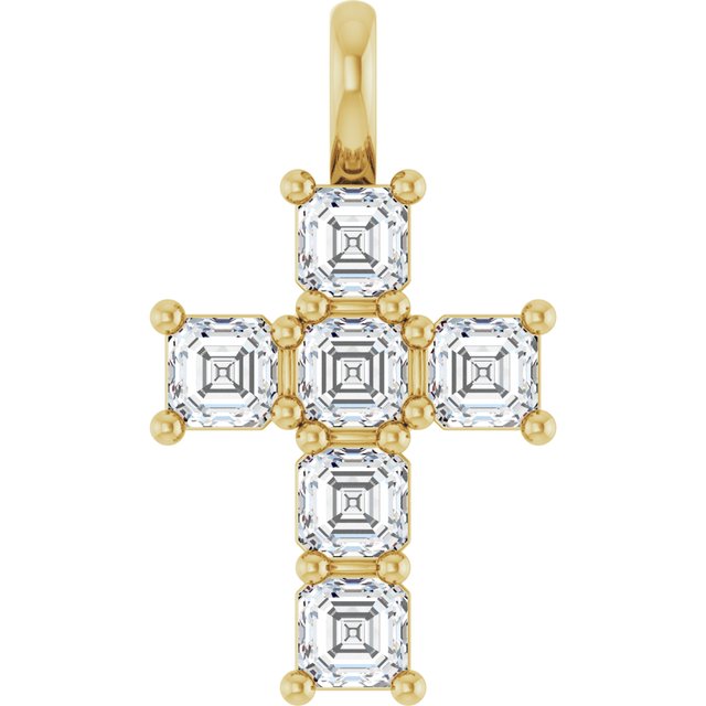 10K Yellow 1 CTW Lab-Grown Diamond Pendant