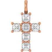 10K Rose 1 CTW Lab-Grown Diamond Pendant