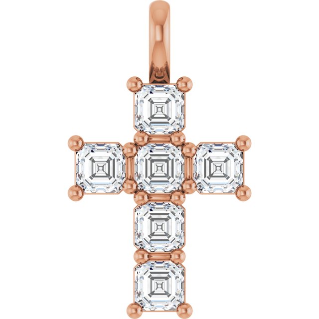 10K Rose 1 CTW Lab-Grown Diamond Pendant