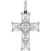 10K White 1 CTW Lab-Grown Diamond Pendant