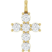 10K Yellow 9/10 CTW Lab-Grown Diamond Pendant
