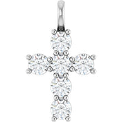 10K White 9/10 CTW Lab-Grown Diamond Pendant