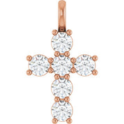 10K Rose 9/10 CTW Lab-Grown Diamond Pendant