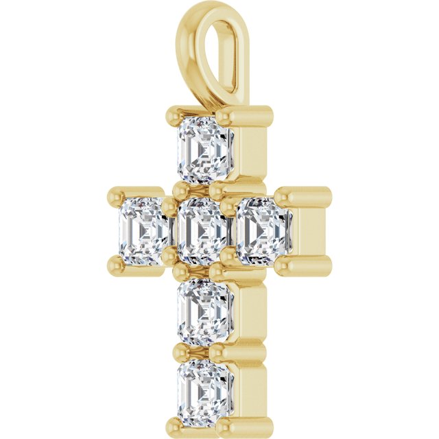 10K Yellow 1 CTW Lab-Grown Diamond Pendant