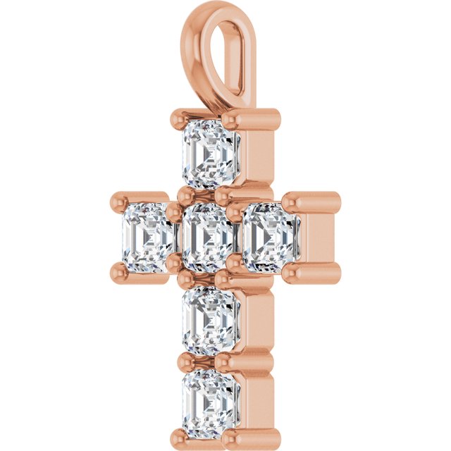 10K Rose 1 CTW Lab-Grown Diamond Pendant