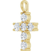 10K Yellow 9/10 CTW Lab-Grown Diamond Pendant