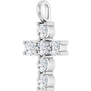 10K White 9/10 CTW Lab-Grown Diamond Pendant