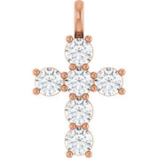 10K Rose 1 1/2 CTW Lab-Grown Diamond Pendant