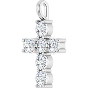 10K White 1 1/2 CTW Lab-Grown Diamond Pendant